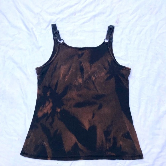 Vintage Y2K Women’s Bleach Dye Rib Knit Tank XL - Picture 5 of 5